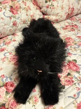 Russ Berrie Black Plush Cat Stuffed Animal